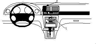 Brodit 852356 Brodit ProClip 852356 Center mount zapewnia Acura CL 97  00 7320288523569