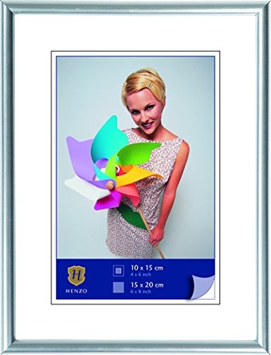 Henzo Napoli ramka na zdjęcia, plastik, srebrny 8053015, 13 x 18 x 2 cm 8053015