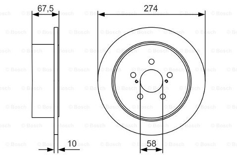BOSCH Tarcza hamulcowa 0 986 479 A82