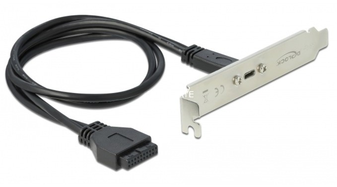 Delock 89937 przejściówka USB C Czarny, Stal nierdzewna, Adapter
