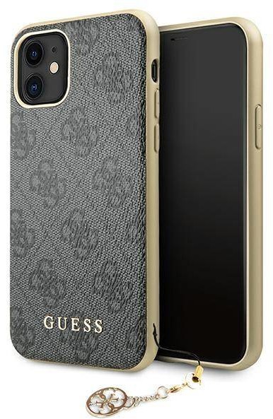 Guess GUHCN61GF4GGR iPhone 11 grey /szary hard case 4G Charms Collection hurtel-76689-0