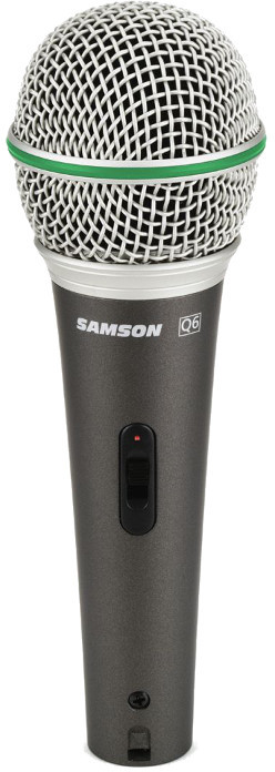 Samson Q6 - mikrofon dynamiczny z wyłącznikiem, super kardioida, kabel XLR