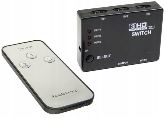 Switch 3X Hdmi Przełącznik Rozdzielacz Full Hd