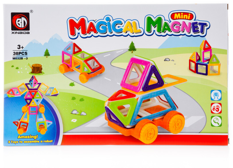 Klocki magnetyczne MAGICAL MAGNET MINI 38szt 3+ v3