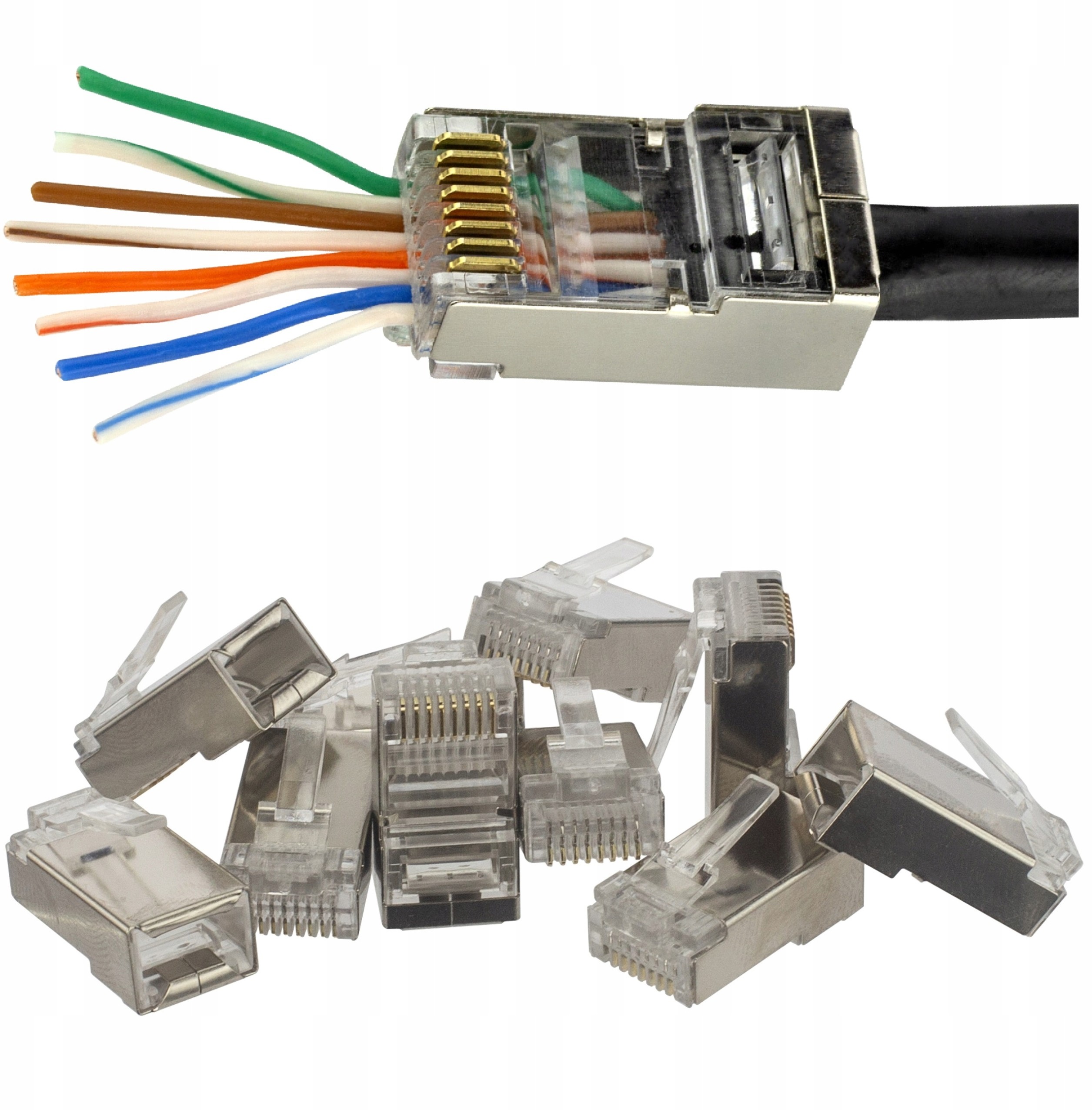 Neku Wtyki przelotowe RJ45 8P8C Ftp kat.5e 10szt