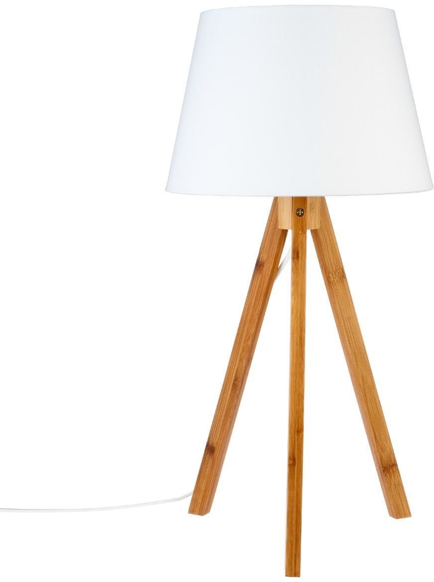 Atmosphera Créateur d'intérieur Atmosphera Créateur dintérieur Lampka stołowa BAHI bambusowa kolor biały wys 56 cm jja-145227