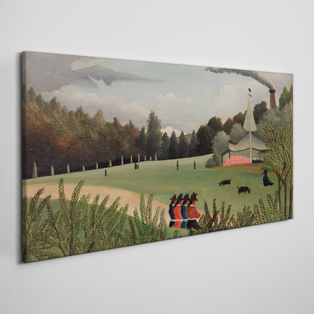 PL Coloray Obraz Canvas Nowoczesny wieś las 140x70cm