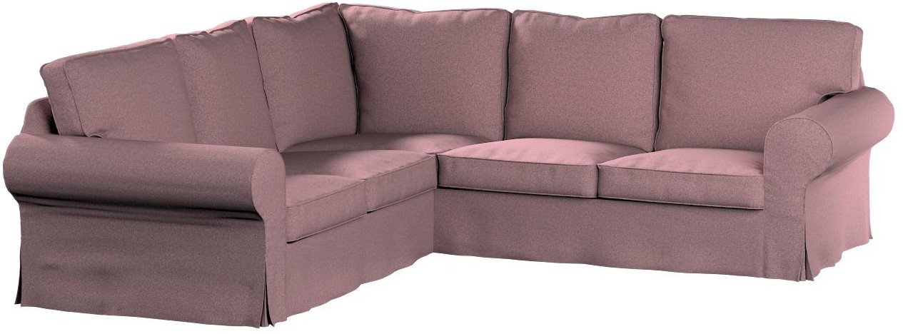Dekoria Pokrowiec Ektorp na sofę narożną różowy z czarną nitką 240/136 x 82 x 73 cm Amsterdam 640-704-48