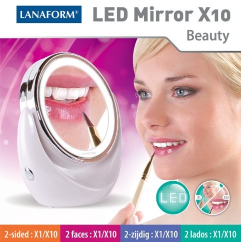 Фото - Дзеркальце Lanaform Lusterko kosmetyczne  Led Mirror białe 