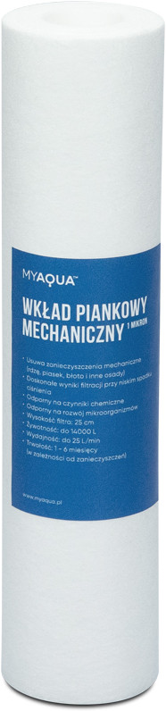 Filtr sedymentacyjny (mechaniczny) polipropylenowy 1 mikron MA-WP10-1