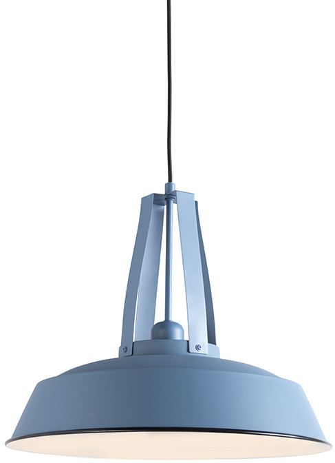 QAZQA Lampa wisząca vintage niebieska 43 cm - Living