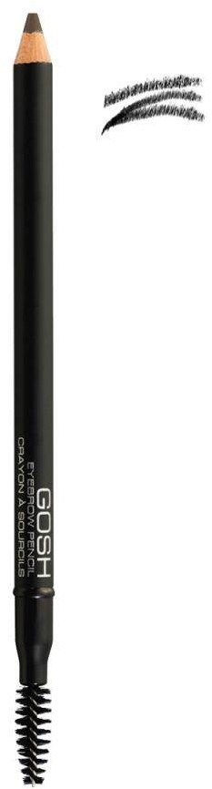 Gosh Eyebrow Pencil kredka do brwi ze szczoteczką 02 Soft Black 1.2g 103685-uniw
