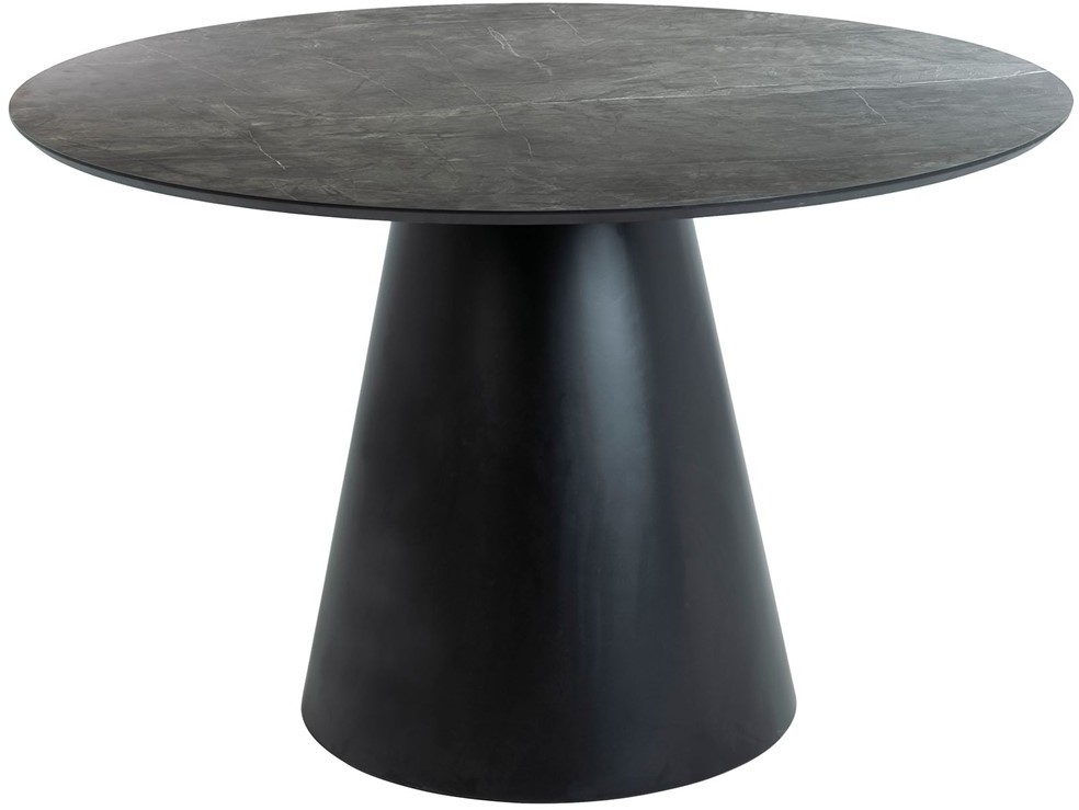 Signal STÓŁ ANGEL SZARY EFEKT MARMURU/CZARNY MAT FI120 ANGELSZC