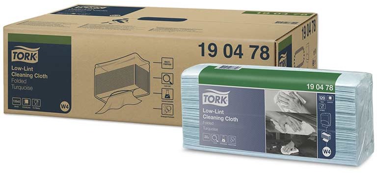 Tork Czyściwo włókninowe o niskiej pylności Tork Premium turkusowe W4 190478