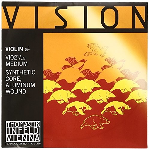 Thomastik Einzelsaite für 1/16 Violine Vision - A-Saite Kunststoffkern, Aluminium umsponnen, mittel 634187