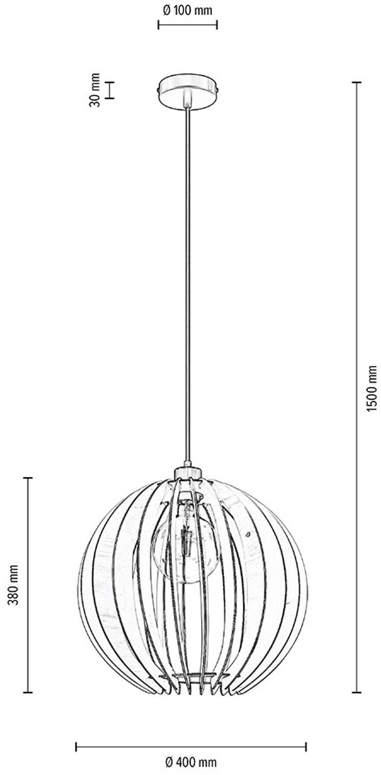 ENVOLIGHT Envolight Clay lampa wisząca sklejka brzoza  40cm