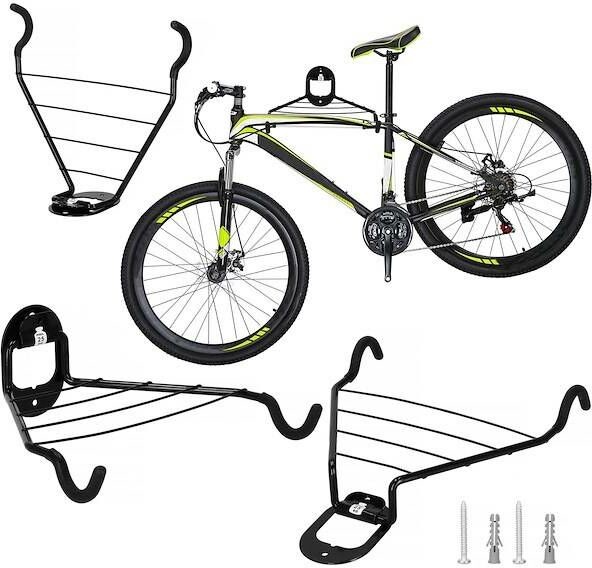 Springos Wieszak na rower hak czarny uchwyt rowerowy BH001