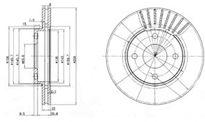 Delphi Tarcza hamulcowa BG3359