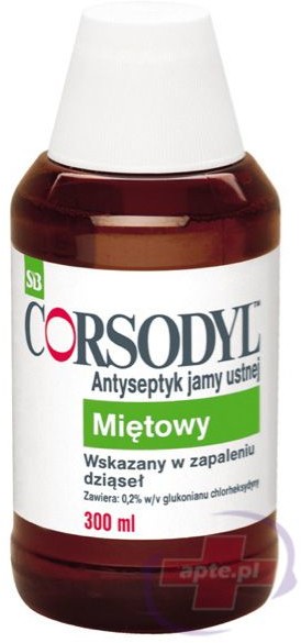 GlaxoSmithKline Corsodyl 0,2% miętowy 300 ml