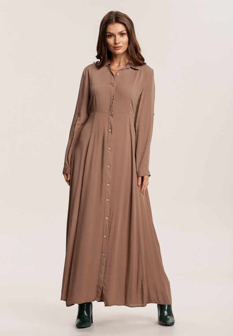 Ciemnobeżowa Sukienka Hillcrest