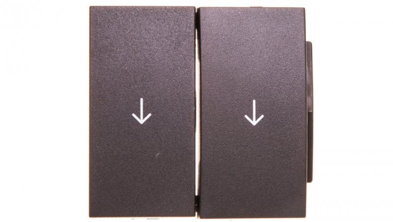 Hager polo Berker B1/B5/B7 GLAS Klawisz do łącznika żaluzjowego z symbolem 'strzałka' podwójny antracytowy 16251606 16251606