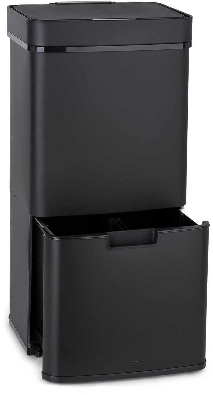 FENIKS Klarstein Klarstein Royal Trash Matte Black, z czujnikiem, 72 l, stal szlachetna, matowoczarny KG15-RoyalTrashM-BK