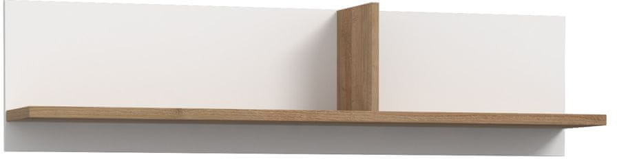 shumee Półka wisząca Dąb Riviera Biały