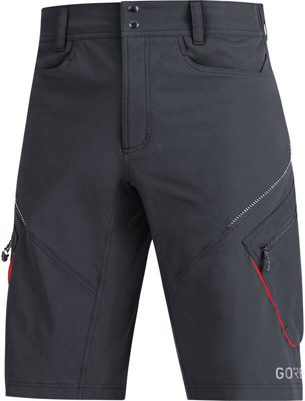 Gore wear WEAR C3 Krótkie spodenki Mężczyźni, black/red S 2020 Szorty 100047993503