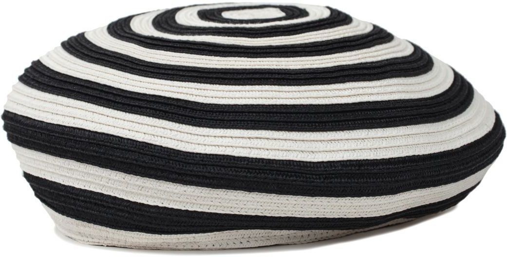 Brixton kaszkiet damska AUDREY STRAW BERET Black/White