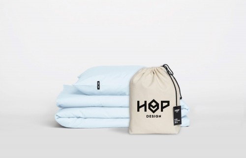 HOP Design Pościel Perkal 200x200 Pure Pastelowy Błękit 0207-16662