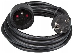 Perel Perel PRZEDŁUŻACZ 3 m - CZARNY - 3G1.5 EC03B