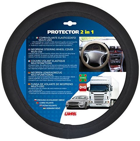 Lampa 33146 pokrowiec na kierownicę z antypoślizgowego neoprenu, czarny 33146