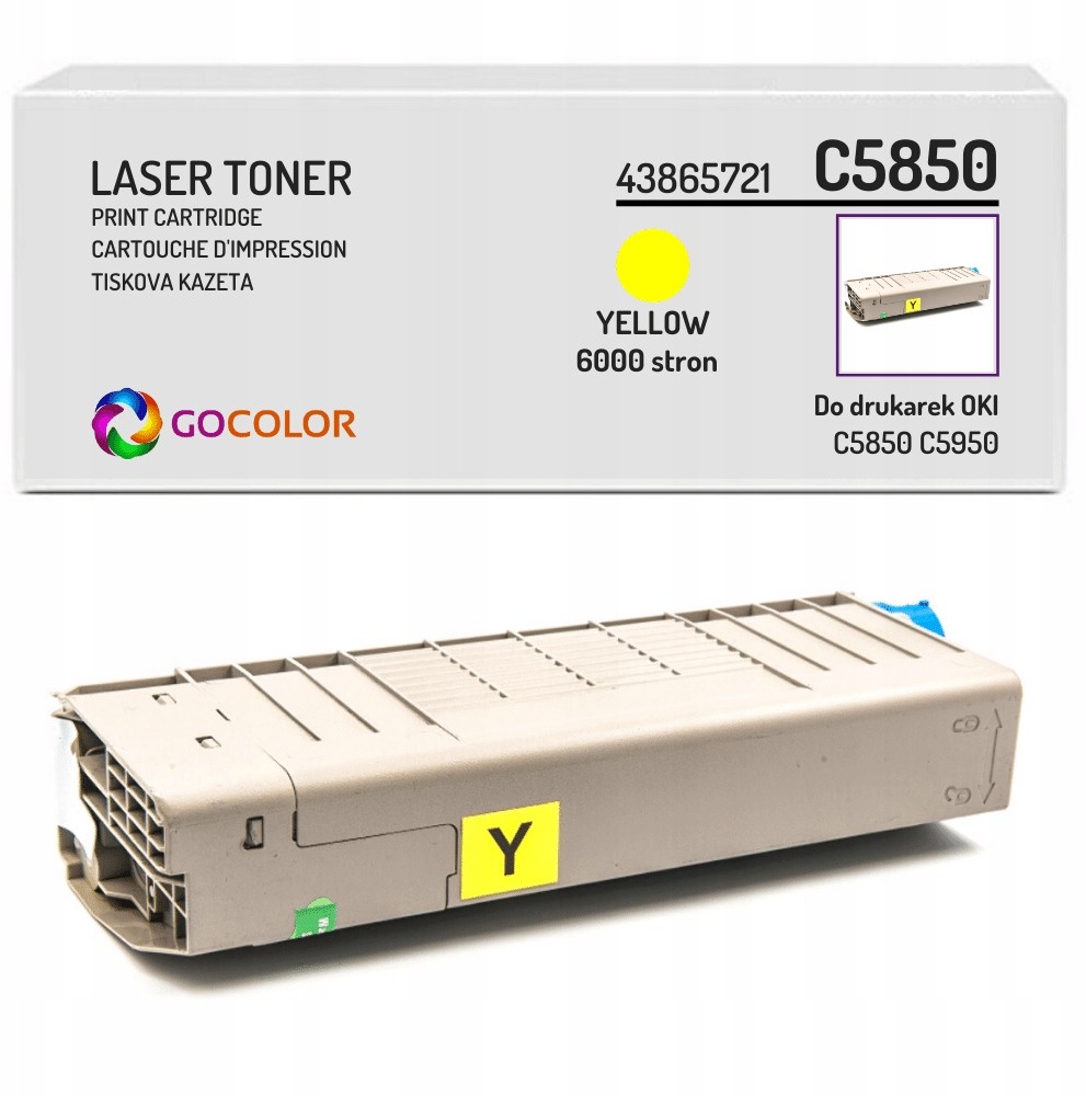 Toner zamiennik do Oki C5850 43865721 Yellow