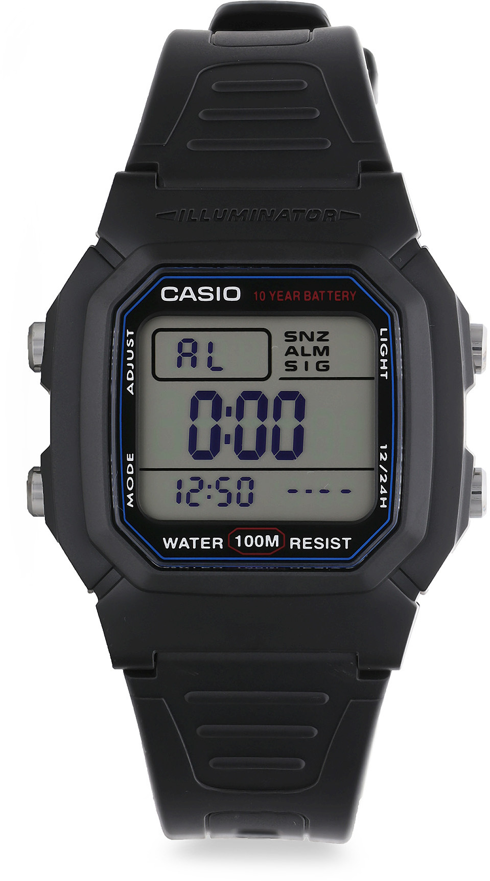 Casio Zegarek W-800H-1AVEF Black/Black