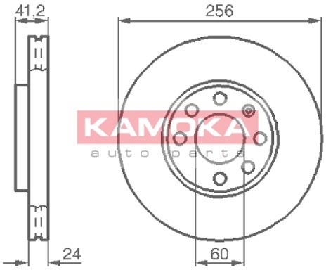 KAMOKA Tarcza hamulcowa 1036808