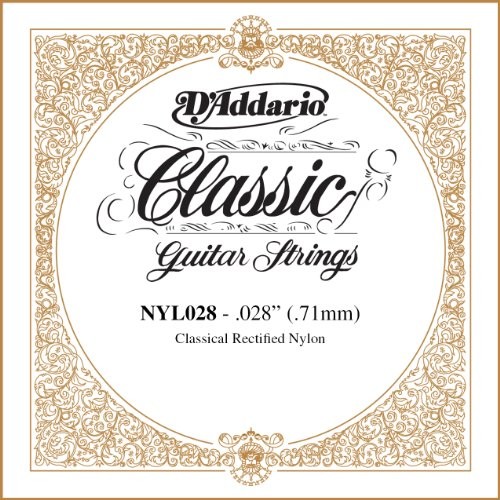 D'Addario .028 rectified gitary nylonowy zapewniający Klassik gitara NYL028