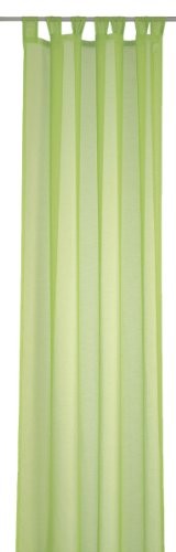 Deko Trends Dekoracja Trends kos 8952 01 640 zasłona na szelkach z 7 pętlami  łącznie z taśmą uniwersalną, zielony Kos 8952 01 640