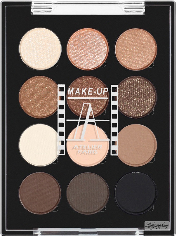 Make-Up Atelier Paris PALETTE 12 EYESHADOW - Paleta 12 cieni do powiek - P12C/ESN MAKPCPES