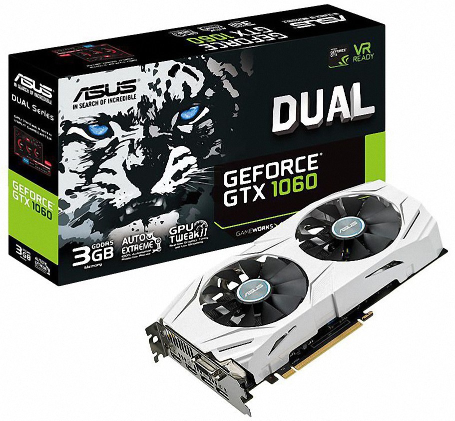 Asus Dual GeForce GTX 1060 3GB DUAL-GTX1060-3G (90YV09X5-M0NA00)
