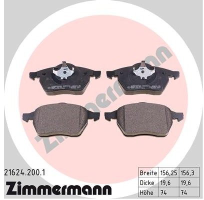 ZIMMERMANN Klocki hamulcowe - komplet 21624.200.1