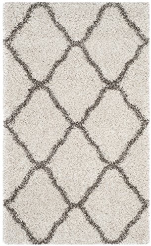 Safavieh sgh283 a Kate dywan Shag, włókna syntetyczne, kość słoniowa/szary SGH283A-3