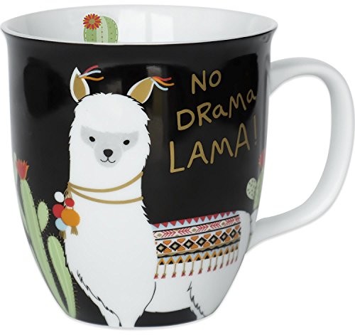 Фото - Кухоль H:)PPYlife Tasse mit Lama-Motiv "No Drama Lama"