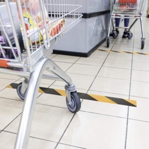 Durable Taśma podłogowa do znakowania DURALINE 50mm x 0,5mm x 15m żółto-czarna /1043130/ DU201