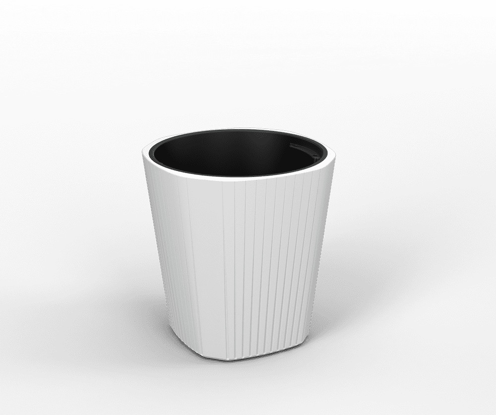 LAMELA doniczka MUZA 39x39 cm niska wys 41 cm biała