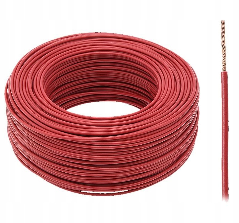 Conotech LgY 1x1,0mm2 czerwony 1mb