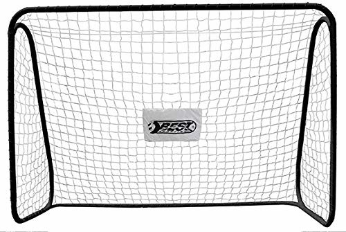 Best Sporting 11085 bramka do piłki nożnej bramka 300 x 205 x 120 cm, czarna, 38 mm z malowanej proszkowo metalowej ramy