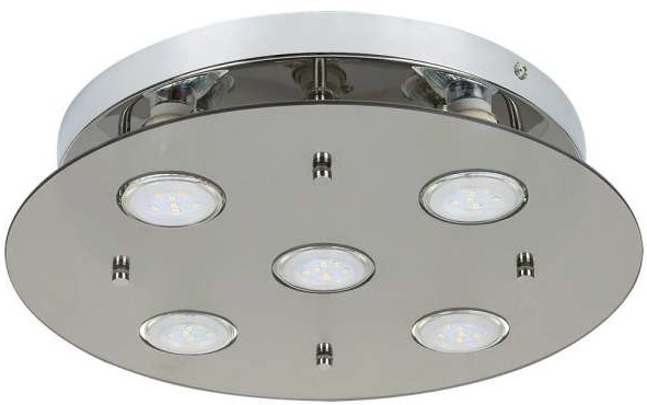 Rabalux Natynkowa LAMPA sufitowa NAOMI 2645 okrągła OPRAWA plafon przydymiony chrom 2645