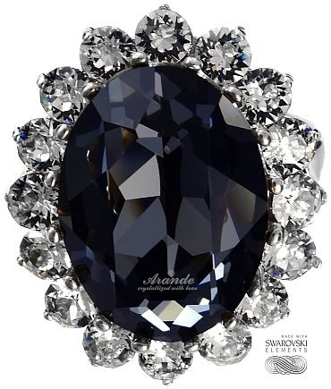 Swarovski Arande piękny pierścionek ROYAL NIGHT SREBRO 4238971414