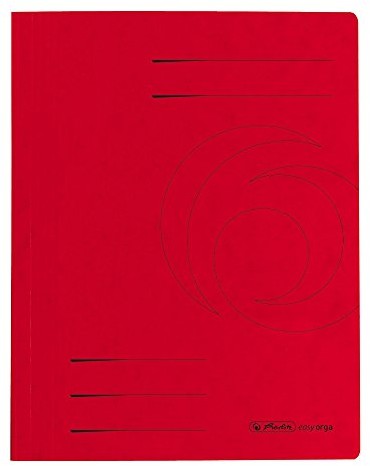 Herlitz 10902898 skoroszyt A4 jakość, czerwony, zeszyt handlowy i urzędowy, 25 sztuk 10902898