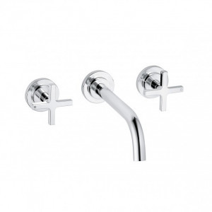 Kludi 201440520 NOVA FONTE Classic ścienna bateria umywalkowa wylewka 180 mm uchwyty krzyżowe